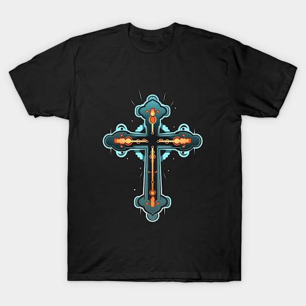 Christian Cross, abstract cross T-Shirt by ChristianLifeApparel